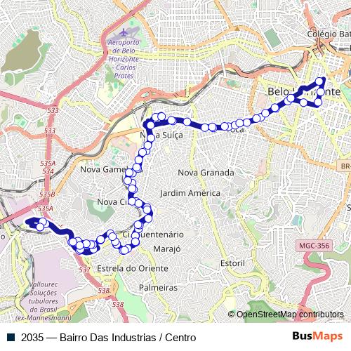 2035 bus Line Map