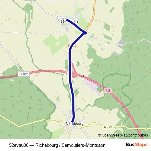 52evau06 bus Line Map