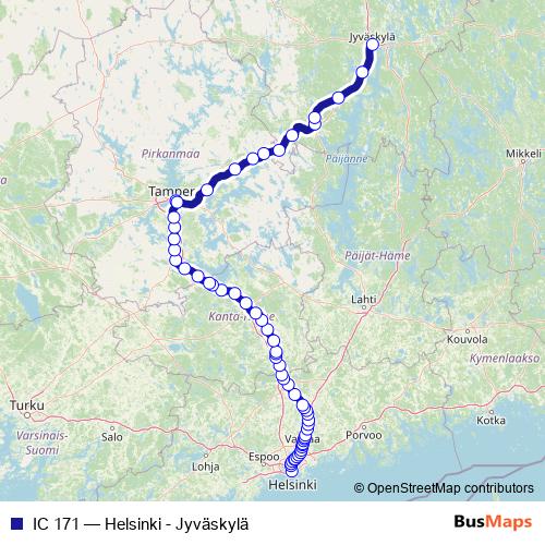 IC 171 rail Line Map