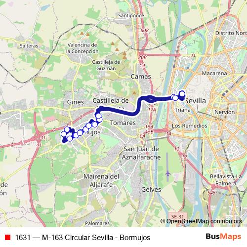 1631 bus Line Map