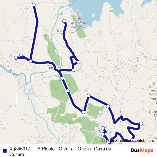 Xg845017 bus Line Map