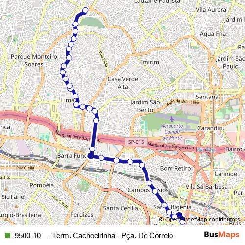 9500-10 bus Line Map