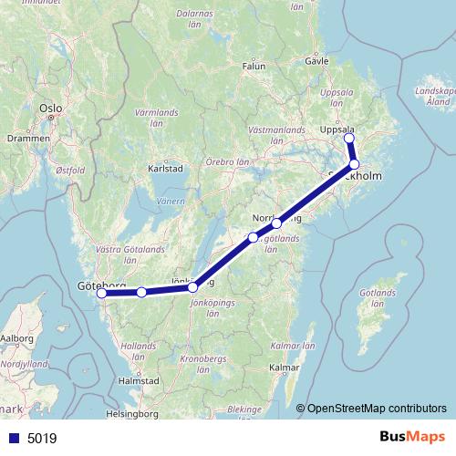 5019 bus Line Map