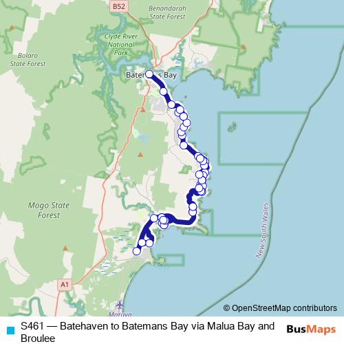 S461 bus Line Map