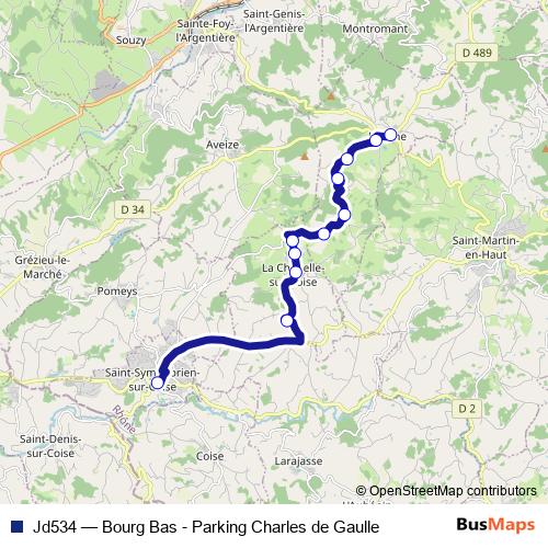 Jd534 bus Line Map