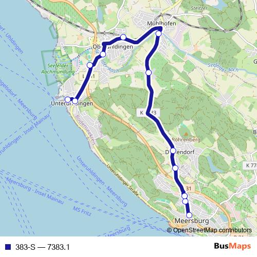 383-S bus Line Map
