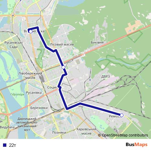 22т bus Line Map