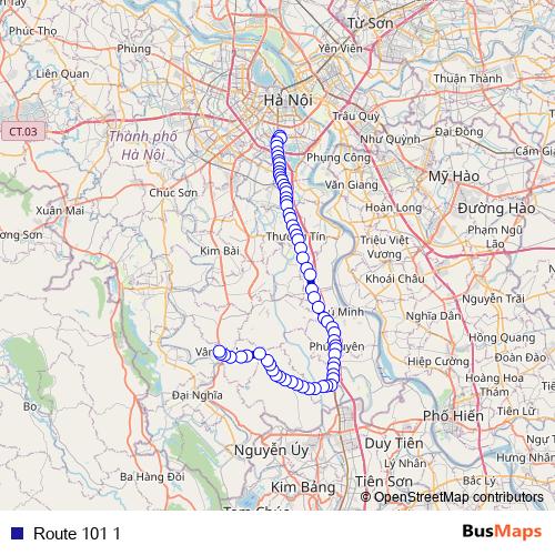 Route 101 1 bus Line Map