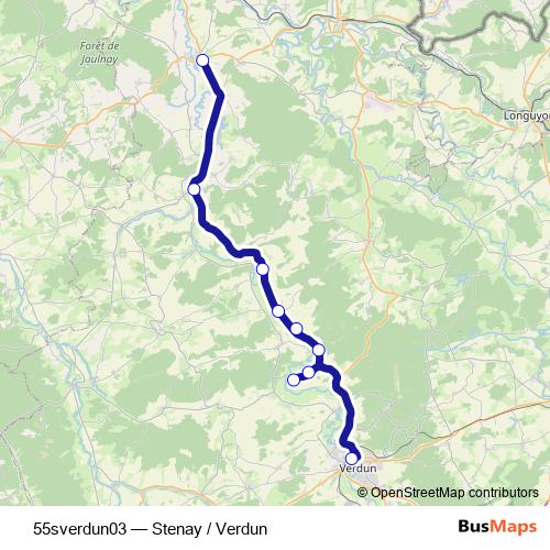 55sverdun03 bus Line Map