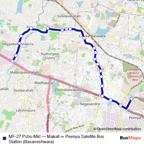 MF-27 Psbs-Mkl bus Line Map