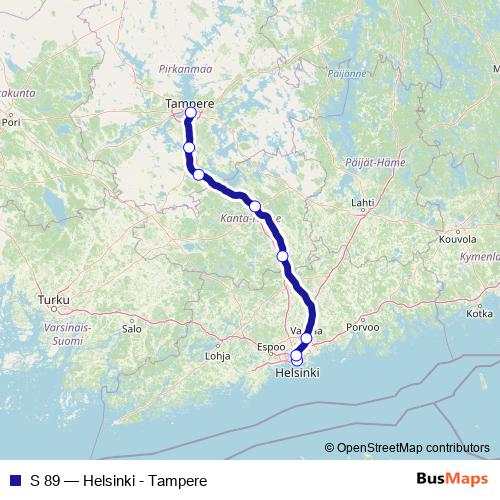 S 89 rail Line Map