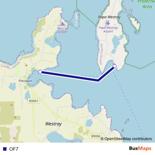 OF7 ferry Line Map