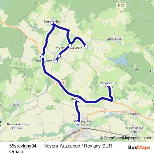 55srevigny04 bus Line Map