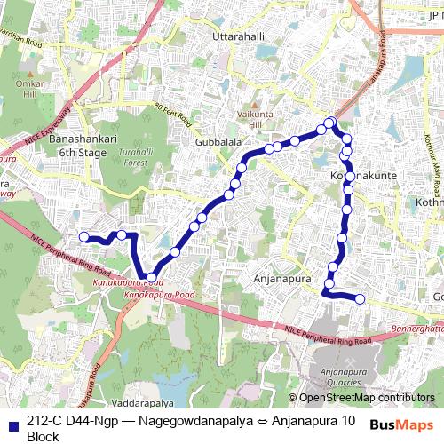 212-C D44-Ngp bus Line Map