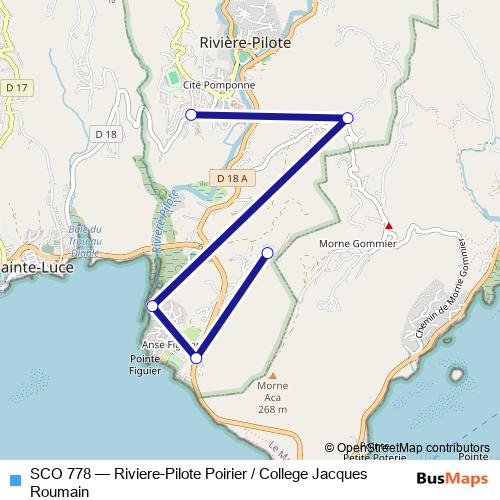 SCO 778 bus Line Map