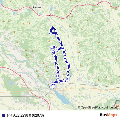 PR A22 2238 0 (62673) bus Line Map