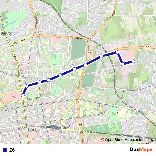Z6 bus Line Map