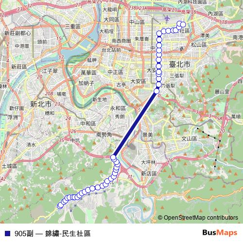 905副 bus Line Map