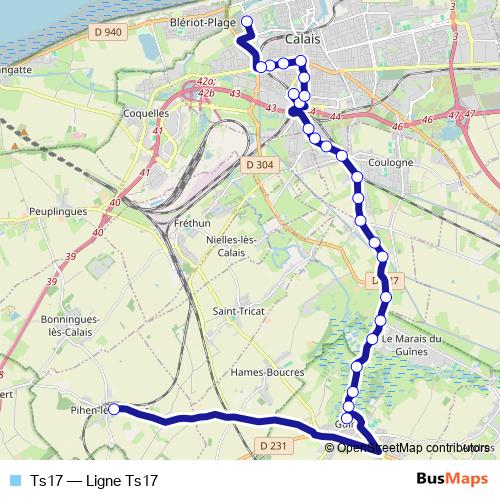 Ts17 bus Line Map