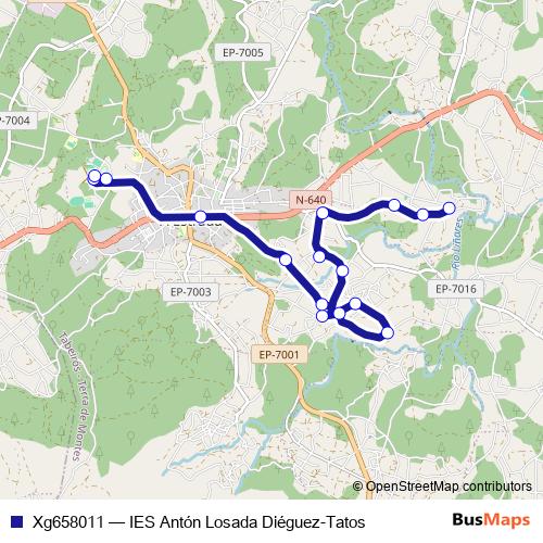 Xg658011 bus Line Map