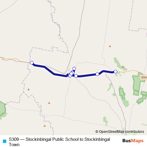 S309 bus Line Map
