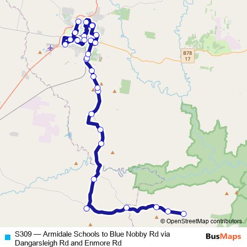 S309 bus Line Map