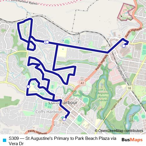 S309 bus Line Map