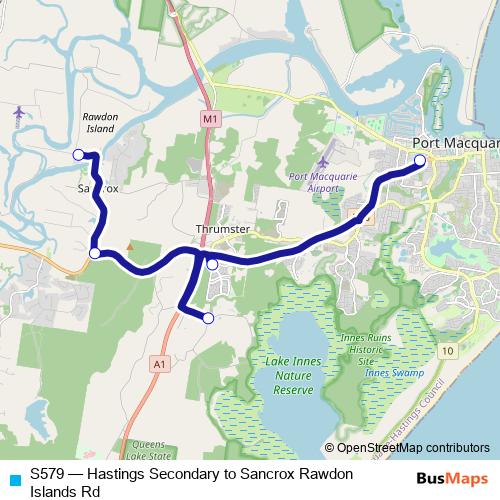 S579 bus Line Map
