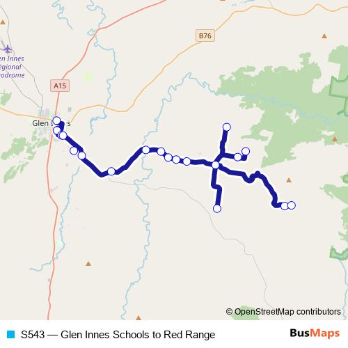 S543 bus Line Map