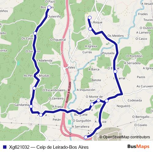Xg621032 bus Line Map