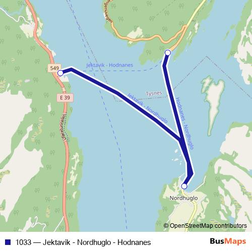 1033 ferry Line Map