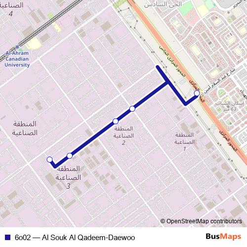 6o02 bus Line Map