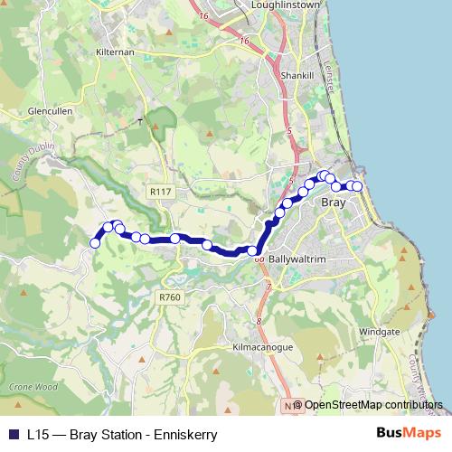 L15 bus Line Map