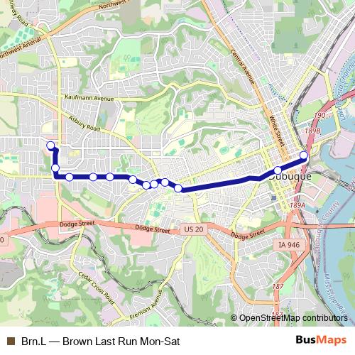 Brn.L bus Line Map