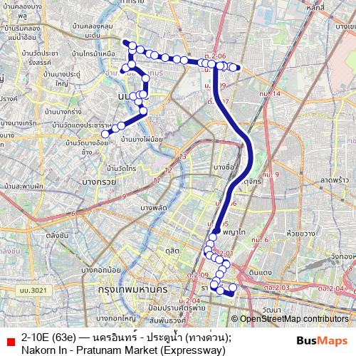 2-10E (63e) bus Line Map