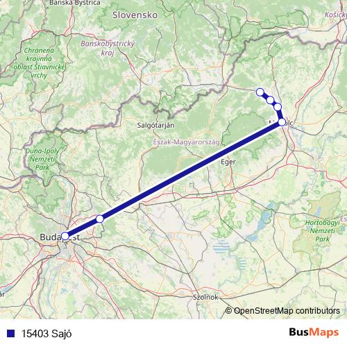 15403 Sajó rail Line Map