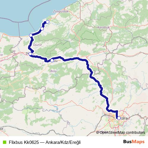 Flixbus Kk0625 bus Line Map