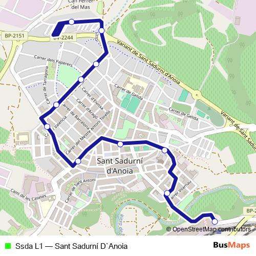 Ssda L1 bus Line Map