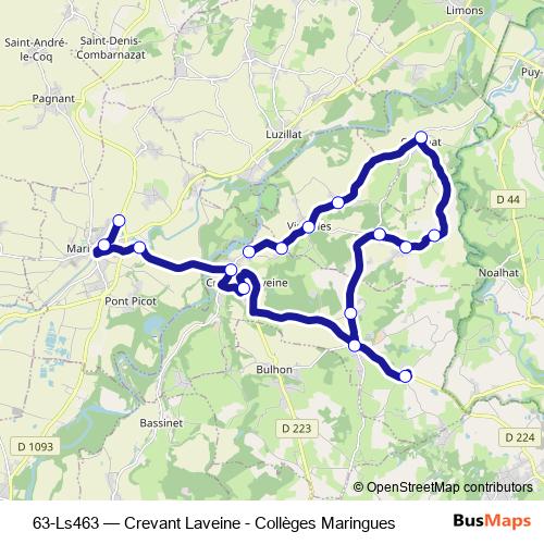 63-Ls463 bus Line Map