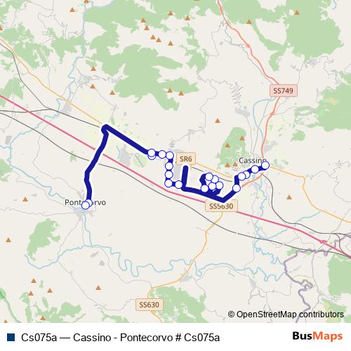 Cs075a bus Line Map
