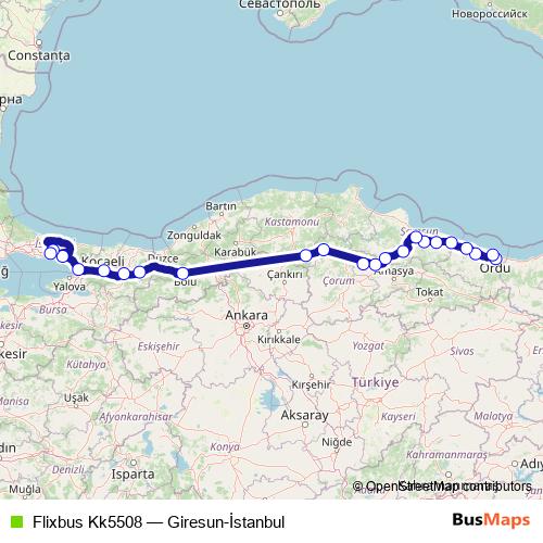 Flixbus Kk5508 bus Line Map