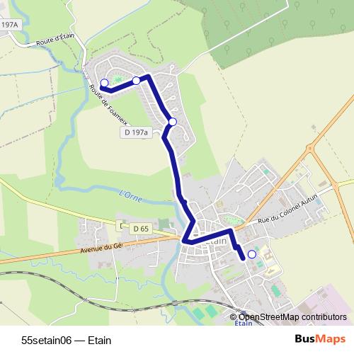 55setain06 bus Line Map