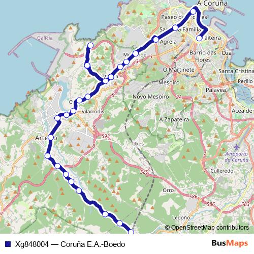 Xg848004 bus Line Map