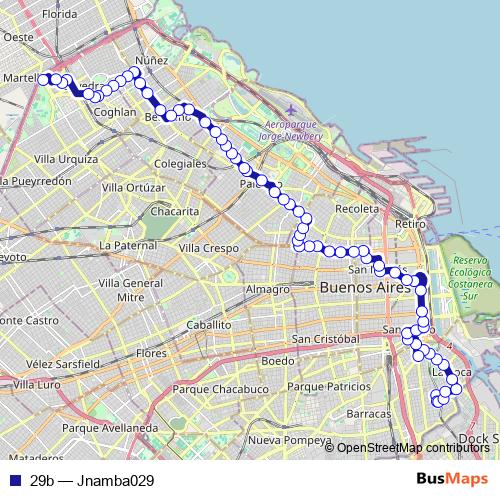 29b bus Line Map