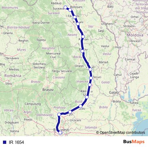IR 1654 rail Line Map