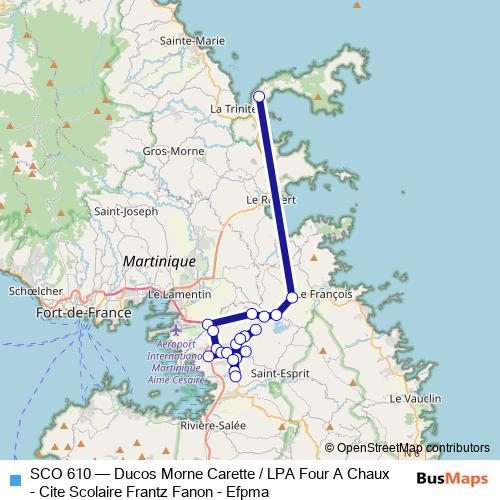 SCO 610 bus Line Map