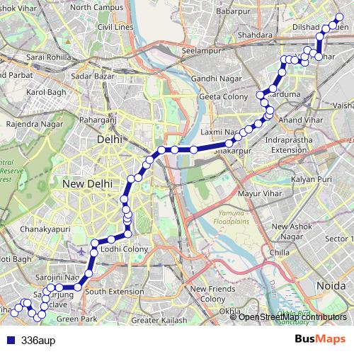 336aup bus Line Map