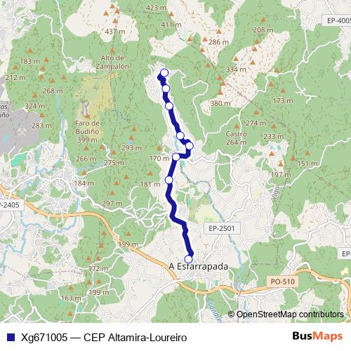 Xg671005 bus Line Map