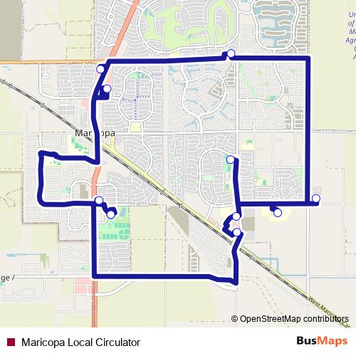 Maricopa Local Circulator bus Line Map