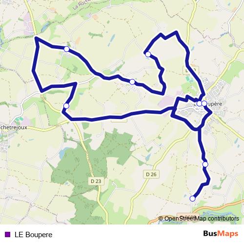 LE Boupere bus Line Map